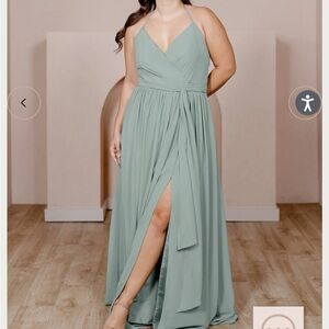 Hannah Chiffon Faux Wrap Dress